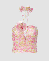Anomalis Neckholder-Top mit Blumenmuster